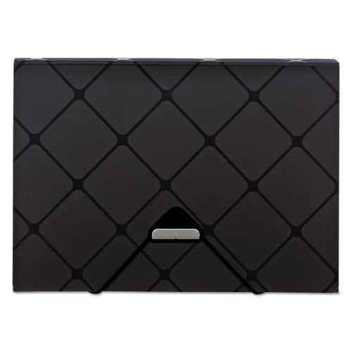 Poly Expanding File, 1.5" Expansion, 7 Sections, 1-7-cut Tab, Letter Size, Black