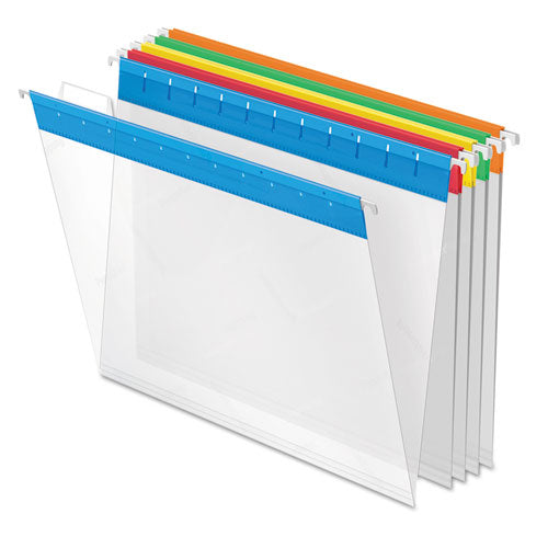 Poly Hanging Folders, Letter Size, 1-5-cut Tab, Assorted, 25-box
