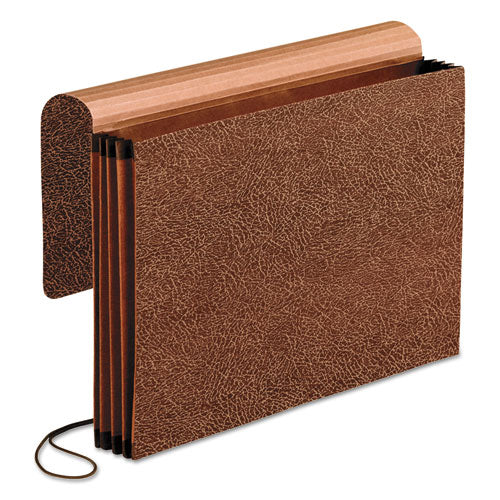 Premium Reinforced Expanding Wallet, 3.5" Expansion, 1 Section, Legal Size, Red Fiber