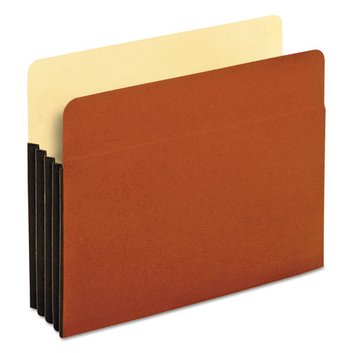 File Pocket W- Tyvek, 5.25" Expansion, Legal Size, Redrope, 10-box