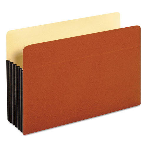File Pocket W- Tyvek, 5.25" Expansion, Legal Size, Redrope, 10-box