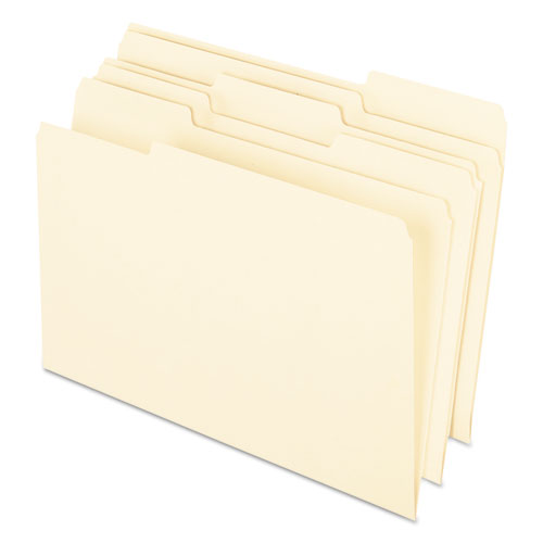 Earthwise By 100% Recycled Manila File Folders, 1-3-cut Tabs, Legal Size, 100-box