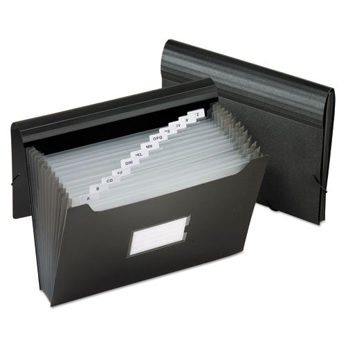 Jumbo 13-pocket File, 12" Expansion, 13 Sections, 1-13-cut Tab, Letter Size, Black