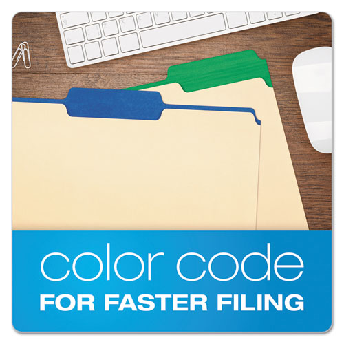 Color Tab File Folders, 1-3-cut Tabs, Letter Size, Manila, 50-box