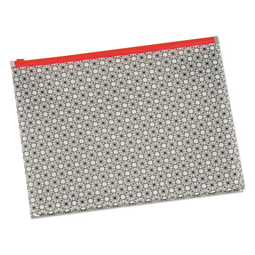 Fashion Poly Zip Envelope, Zipper Closure, 8.5 X 11, Assorted, 3-pack