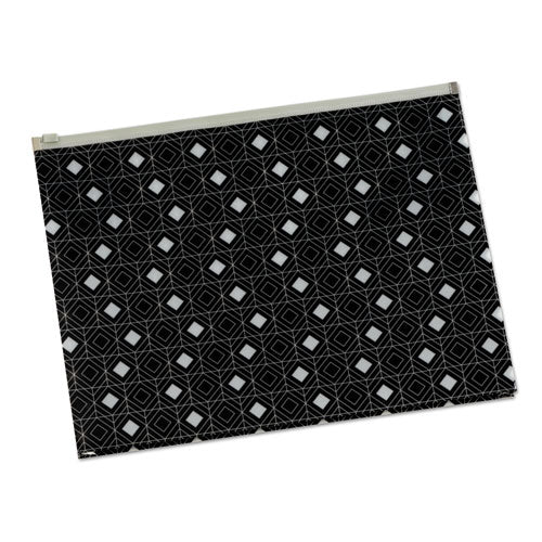 Fashion Poly Zip Envelope, Zipper Closure, 8.5 X 11, Assorted, 3-pack