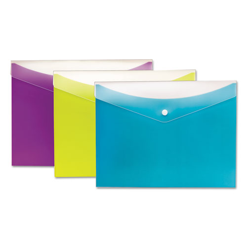 Poly Snap Envelope, Snap Closure, 8.5 X 11, Grape