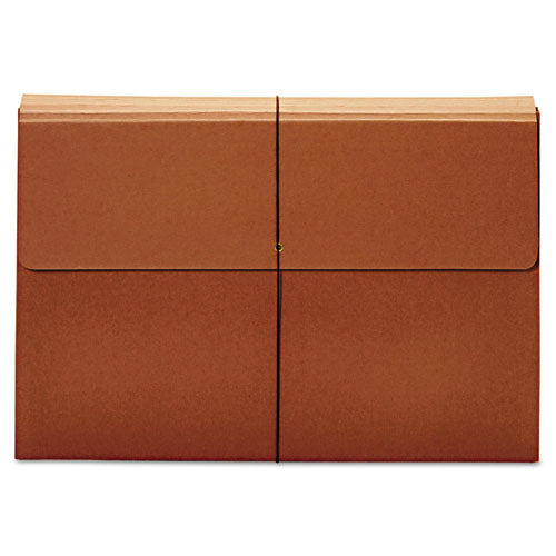 Expanding Wallet, 3.5" Expansion, 1 Section, Tabloid Size, Brown