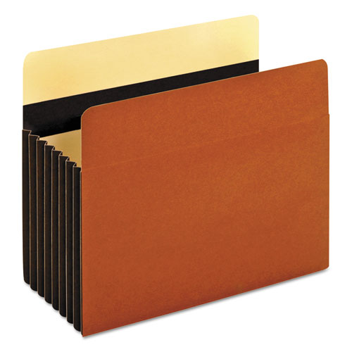 Heavy-duty File Pockets, 5.25" Expansion, Legal Size, Redrope, 10-box