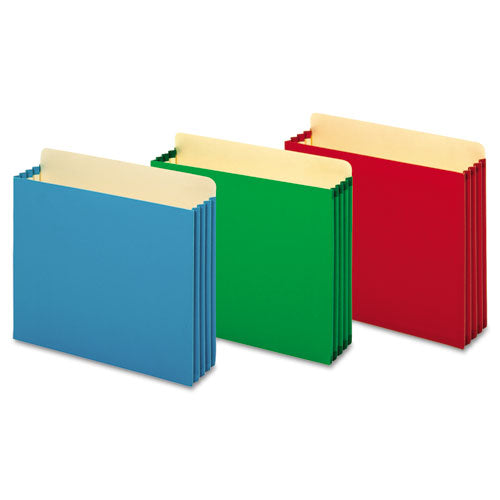 File Cabinet Pockets, 3.5" Expansion, Letter Size, Green, 10-box