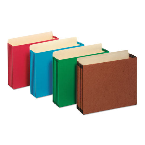 File Cabinet Pockets, 3.5" Expansion, Letter Size, Red, 10-box