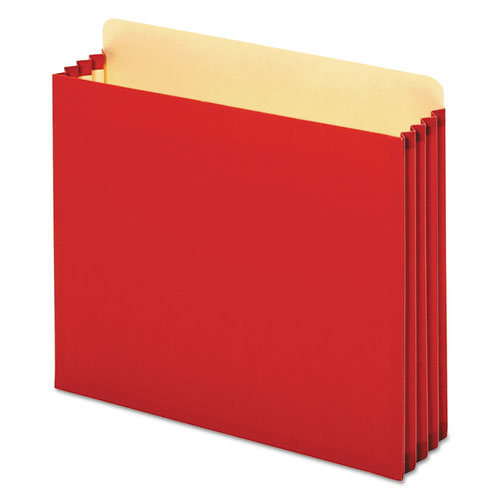 File Cabinet Pockets, 3.5" Expansion, Letter Size, Red, 10-box