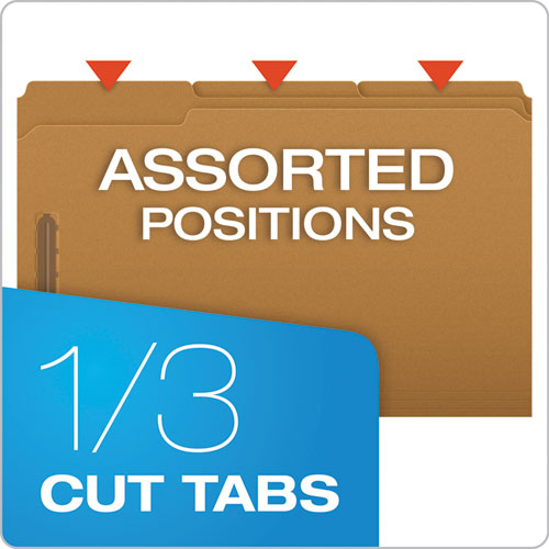 Kraft Folders With Two Fasteners, 1-3-cut Tabs, Legal Size, Kraft, 50-box
