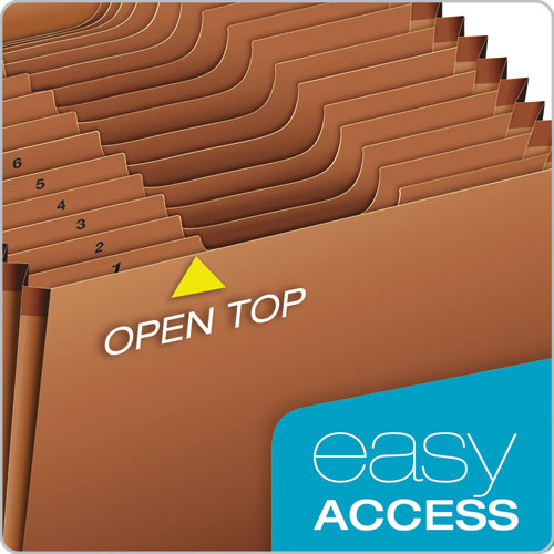 Heavy-duty Expanding File, 31 Sections, 1-3-cut Tab, Letter Size, Redrope