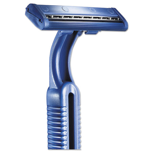 Goodnews Regular Disposable Razor, 2 Blades, Navy Blue, 10-pack, 10 Pack-carton