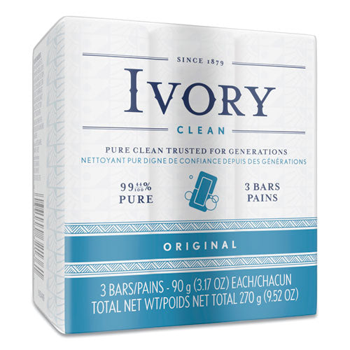 Individually Wrapped Bath Soap, White, 3.1 Oz Bar, 72-carton