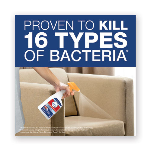 Professional Sanitizing Fabric Refresher, Light Scent, 32 Oz Spray, 6-carton