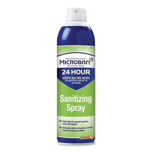 24-hour Disinfectant Sanitizing Spray, Citrus, 15 Oz, 6-carton