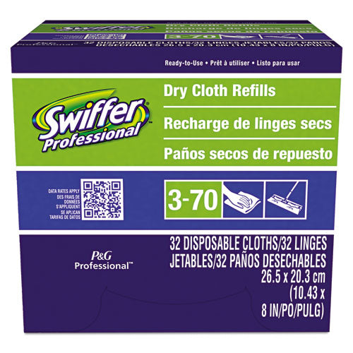 Dry Refill Cloths, White, 10 5-8" X 8", 32-box, 6 Boxes-carton