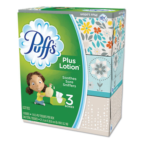 Plus Lotion Facial Tissue, 1-ply, White, 56 Sheets-box, 24 Boxes-carton