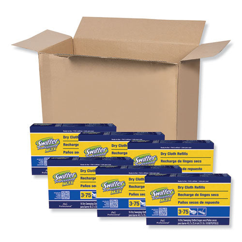 Max-xl Dry Refill Cloths, 17 7-8 X 10, White, 16-box, 6 Boxes-carton