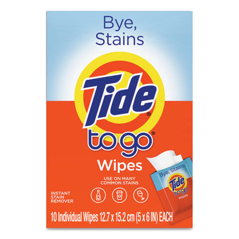 To Go Instant Stain Remover Wipes, 6 X 5, Scented, 10-box