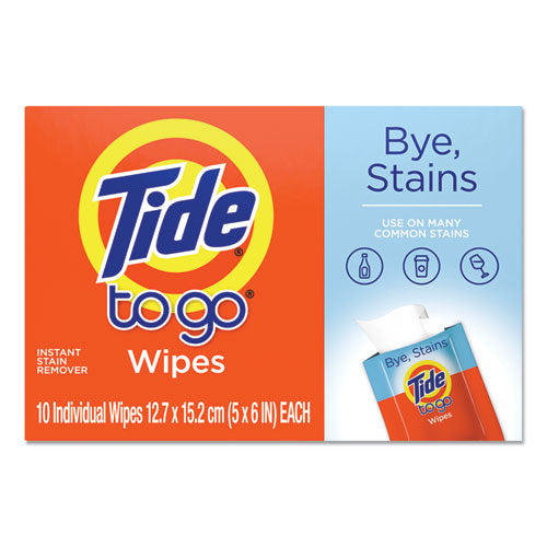 To Go Instant Stain Remover Wipes, 6 X 5, Scented, 10-box, 12 Boxes-carton