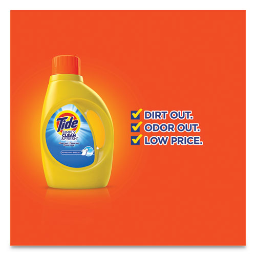 Simply Clean And Fresh Laundry Detergent, Refreshing Breeze, 64 Loads, 92 Oz Bottle, 4-carton