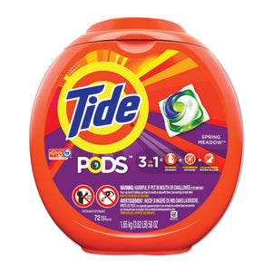 Detergent Pods, Spring Meadow Scent, 72 Pods-pack