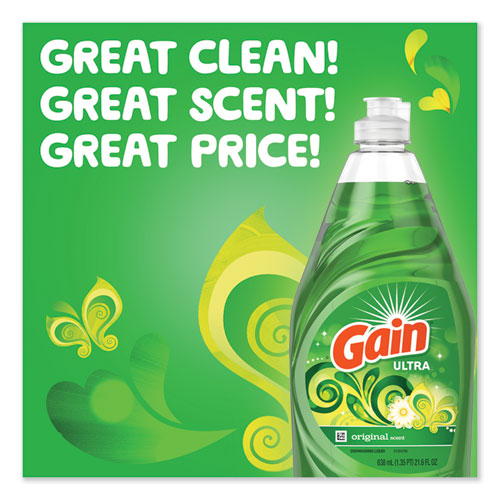 Dishwashing Liquid, Gain Original, 38 Oz Bottle, 8-carton