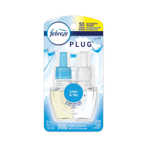 Plug Air Freshener Refills, Linen And Sky, 0.87 Oz, 6-carton