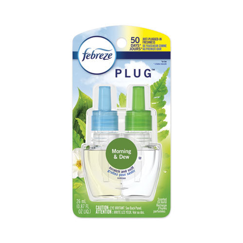 Plug Air Freshener Refills, Morning And Dew, Formerly Meadows And Rain, 0.87 Oz