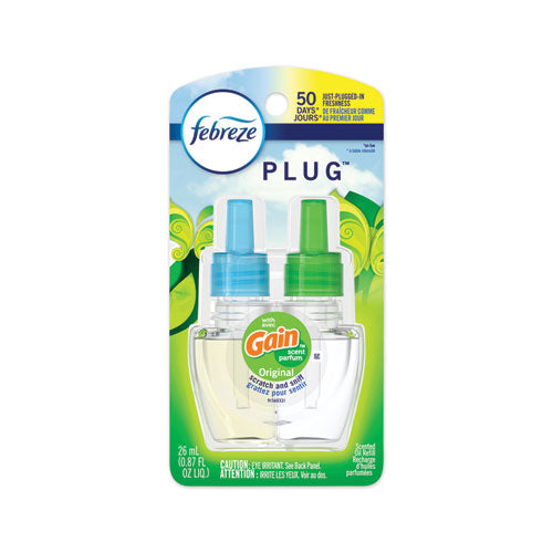 Plug Air Freshener Refills, Gain Original, 0.87 Oz, 6-carton