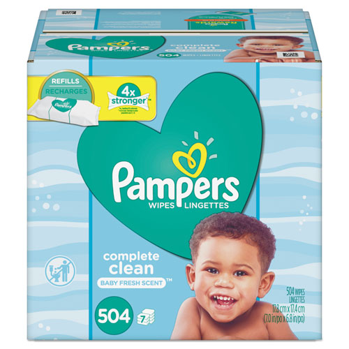 Complete Clean Baby Wipes, 1 Ply, Baby Fresh, 504-pack