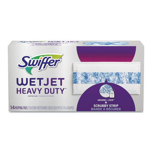 Wetjet System Refill Cloths, 11.3" X 5.4", Heavy Duty, White, 14-box, 4 Bx-ct