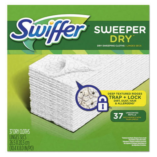 Dry Refill Cloths, White, 10 2-5" X 8", 37-box, 4 Box-carton