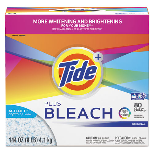 Laundry Detergent With Bleach, Tide Original Scent, Powder, 144 Oz Box