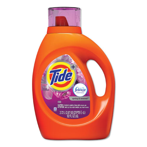 Plus Febreze Liquid Laundry Detergent, Spring & Renewal, 92oz Bottle