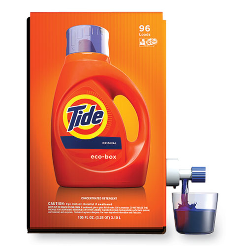 Eco-box He Liquid Laundry Detergent, Tide Original Scent, 105 Oz Bag-in-a-box