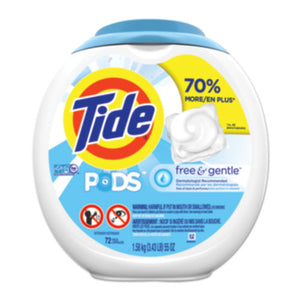 Free & Gentle Laundry Detergent, Pods, 72-pack