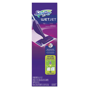 Wetjet Mop Starter Kit, 46" Handle, Silver-purple