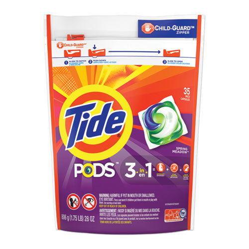 Pods, Laundry Detergent, Spring Meadow, 35-pack, 4 Packs-carton