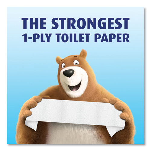 Essentials Strong Bathroom Tissue, Septic Safe, 1-ply, White, 4 X 3.92, 451-roll, 9 Roll-pack, 4 Packs-carton