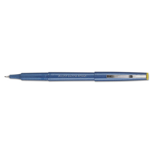 Razor Point Stick Porous Point Marker Pen, 0.3mm, Blue Ink-barrel, Dozen