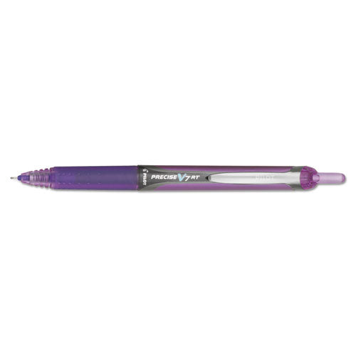 Precise V7rt Retractable Roller Ball Pen, Fine 0.7mm, Blue Ink, Blue Barrel