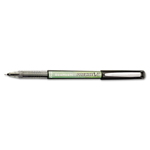 Precise V5 Begreen Stick Roller Ball Pen, 0.5mm, Blue Ink-barrel, Dozen