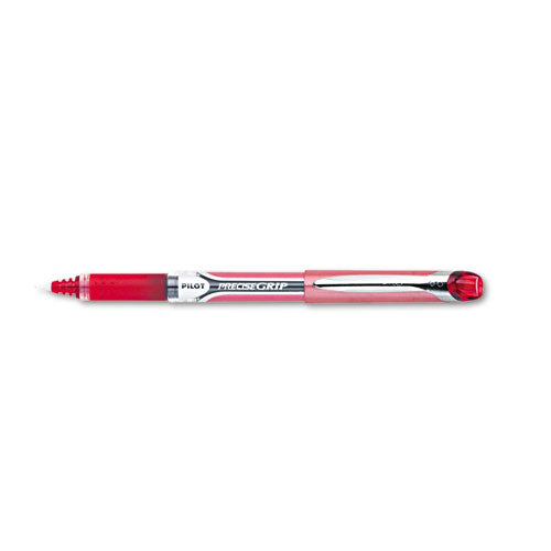 Precise Grip Stick Roller Ball Pen, Extra-fine 0.5mm, Red Ink, Red Barrel
