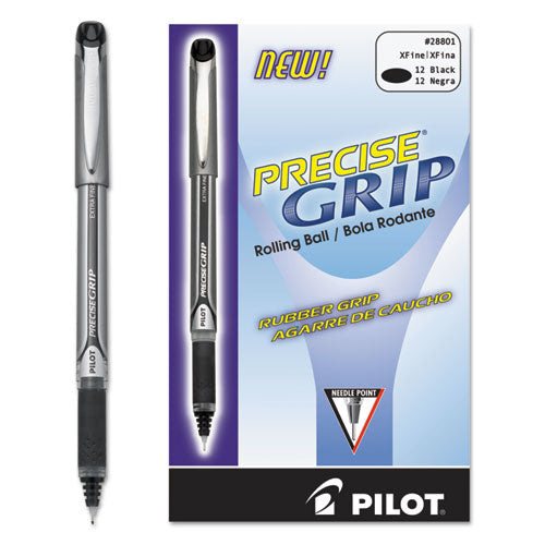 Precise Grip Stick Roller Ball Pen, Extra-fine 0.5mm, Red Ink, Red Barrel