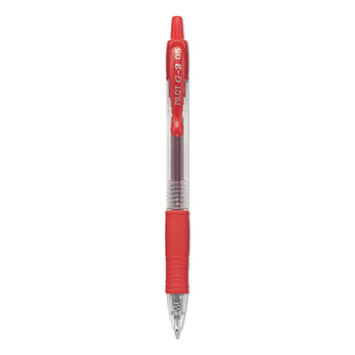 G2 Premium Retractable Gel Pen, 0.5 Mm, Red Ink, Smoke Barrel, Dozen