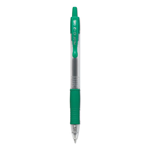 G2 Premium Retractable Gel Pen, 0.5 Mm, Green Ink, Smoke Barrel, Dozen